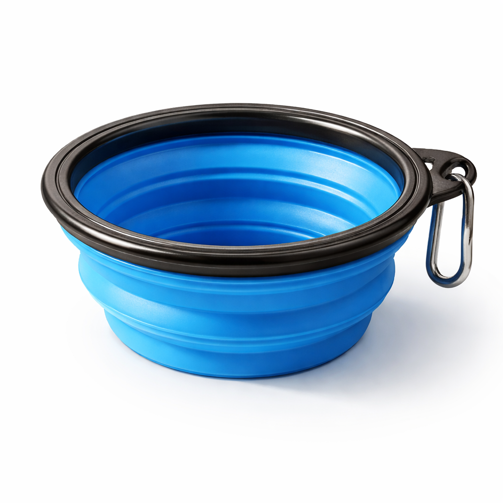 Portable Collapsible Silicone Pet Bowl for Dogs & Cats – Foldable Travel Food & Water Dish